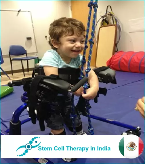 Mexican-American 2-year-old baby boy treated for cerebral palsy in India